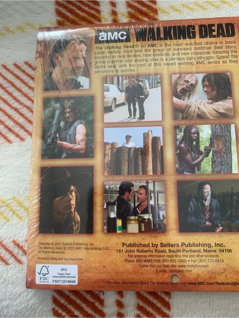 The Walking Dead AMC’s 2018 Wall Calendar, Sealed Package